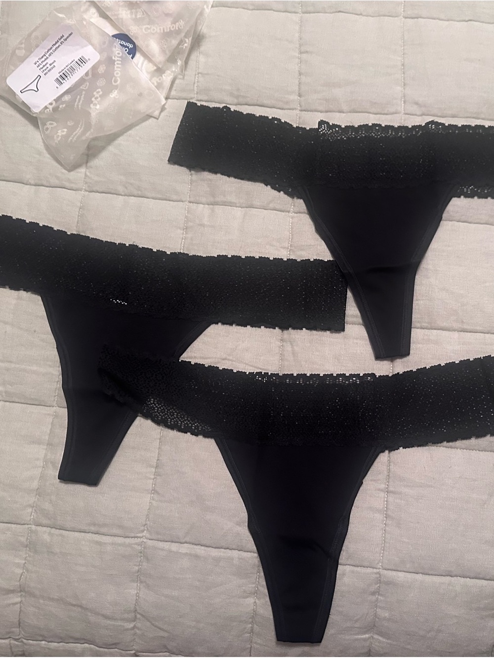 NEW Bombas Women's Cotton Modal Lace Thong Womens Size Medium 3